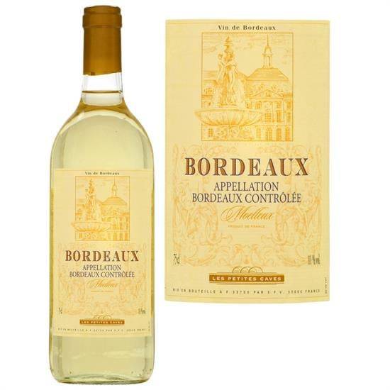 Vin blanc Bordeaux moelleux LES PETITES CAVES - la bouteille de 75cL