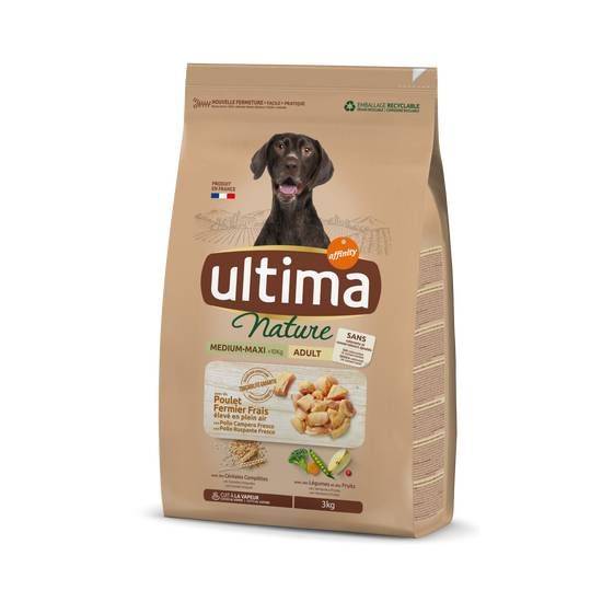 Ultima Nature - Croquettes pour chiens au poulet moyen maxi