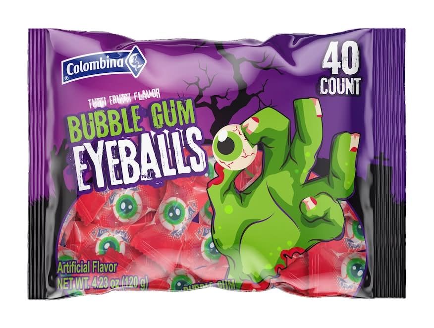 Colombina Tutti Frutti Bubble Gum Eyeball, 40-pc Pack
