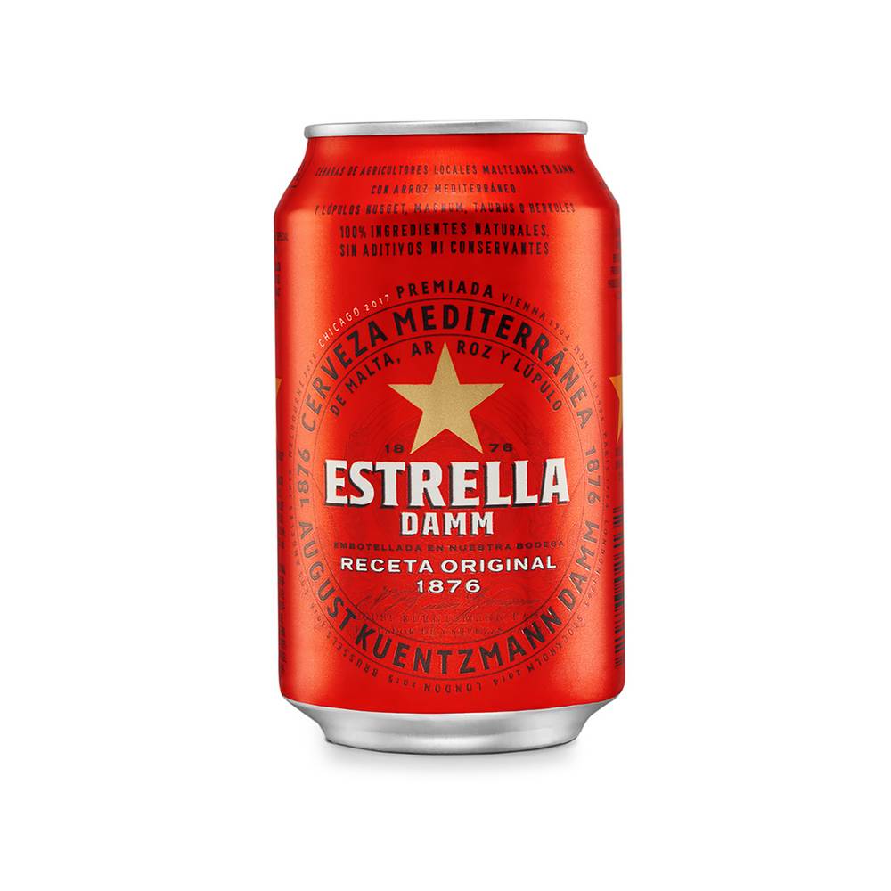 Cerveza Estrella Damm lata 33 cl