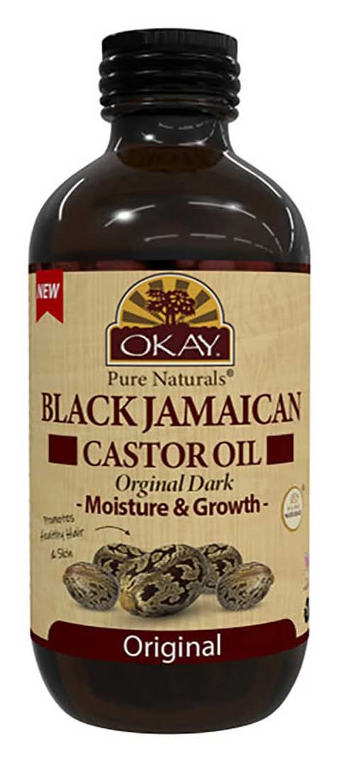OKAY Pure Naturals Original Black Jamaican Castor Hair Oil (4 oz)