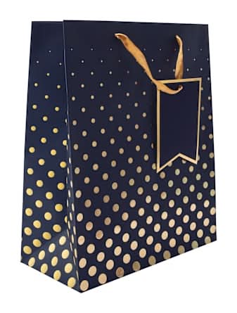 Happy Birthday Gift Bags Gold Dot