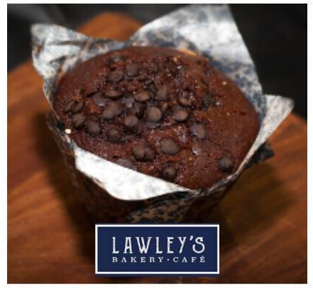 LAWLEY'S DOUBLE CHOC CHIP MUFFIN 1PC