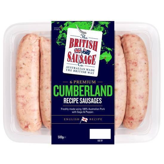 The British Sausage Co Thick Cumberland Sausages 500g