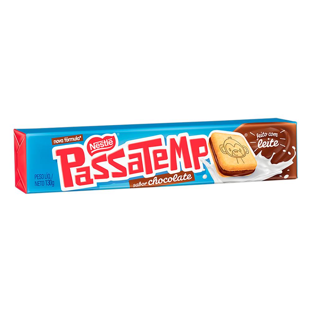 Nestlé biscoito passatempo recheado sabor chocolate (130 g)