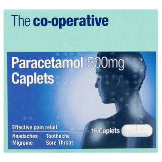 The Co-operative Paracetamol 500mg Caplets 16 Caplets