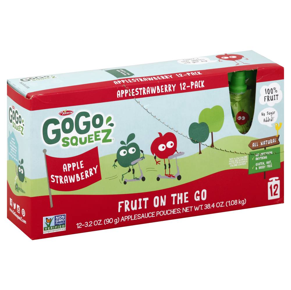 GoGo squeeZ Fruit on the Go Apple Strawberry Applesauce (2.4 lbs)