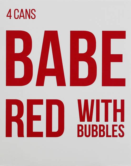 Babe Red With Bubbles Wine (4 ct, 250 ml)