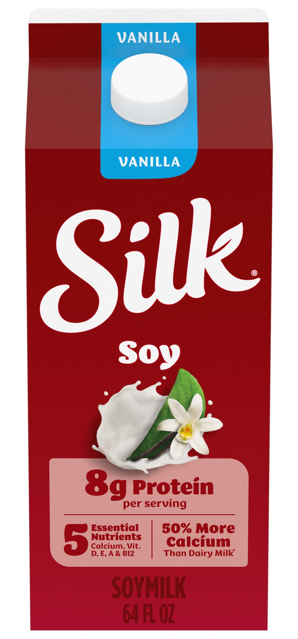 Silk Flavored Soy Milk, Vanilla (64 fl oz)