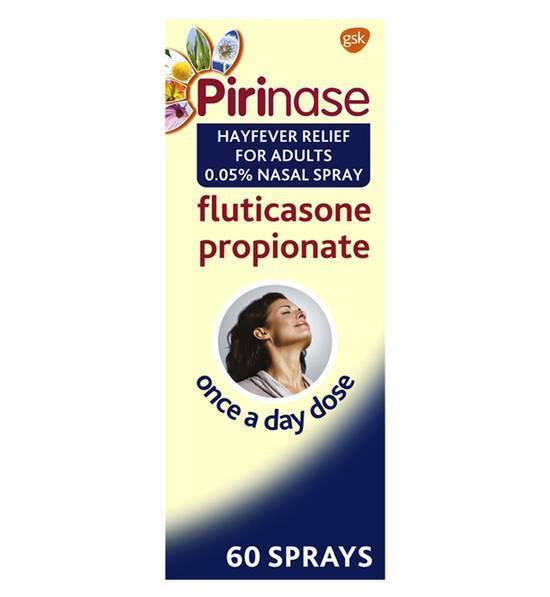 Pirinase Hayfever Relief Nasal Spray for Adults, non-drowsy hayfever medicine - 60 sprays