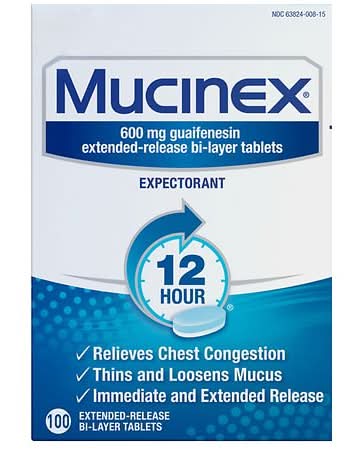 Mucinex 12 Hour Expectorant Chest Congestion Tablets