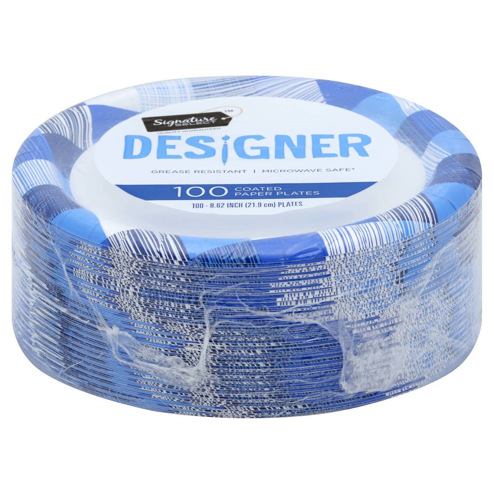 Signature Select Designer Coated Paper Plates