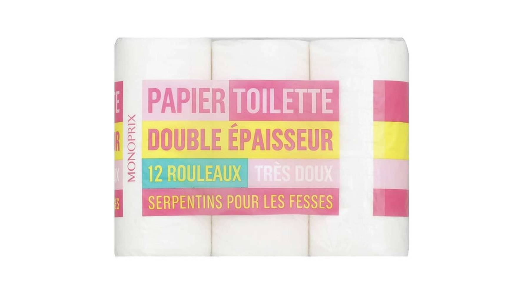 Monoprix Papier toilette double épaisseur Le paquet de 12
