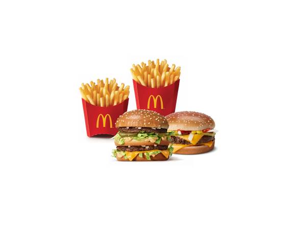 Big Mac®, Cuarto de Libra® con Queso y 2 McPapas® Medianas