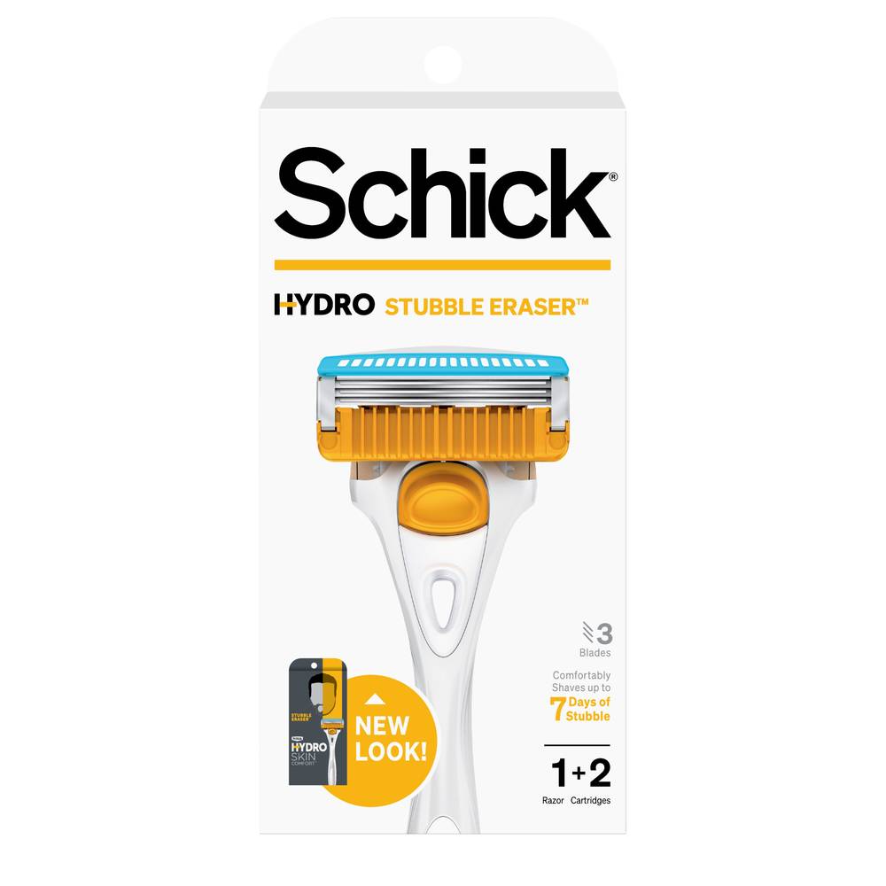 Schick Hydro Stubble Eraser Men's Razor + 2 Refills