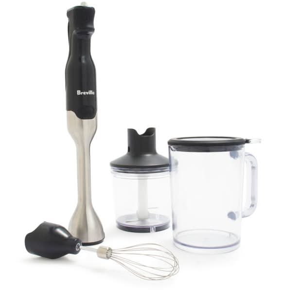 Breville Control Grip Immersion Blender 280 Watts, Brushed Stainless Steel (4 ct)