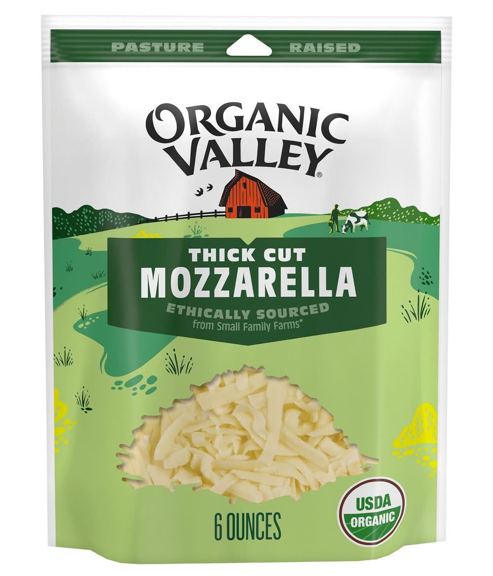 Organic Valley Thick Cut Mozzarella Cheese (6 oz)