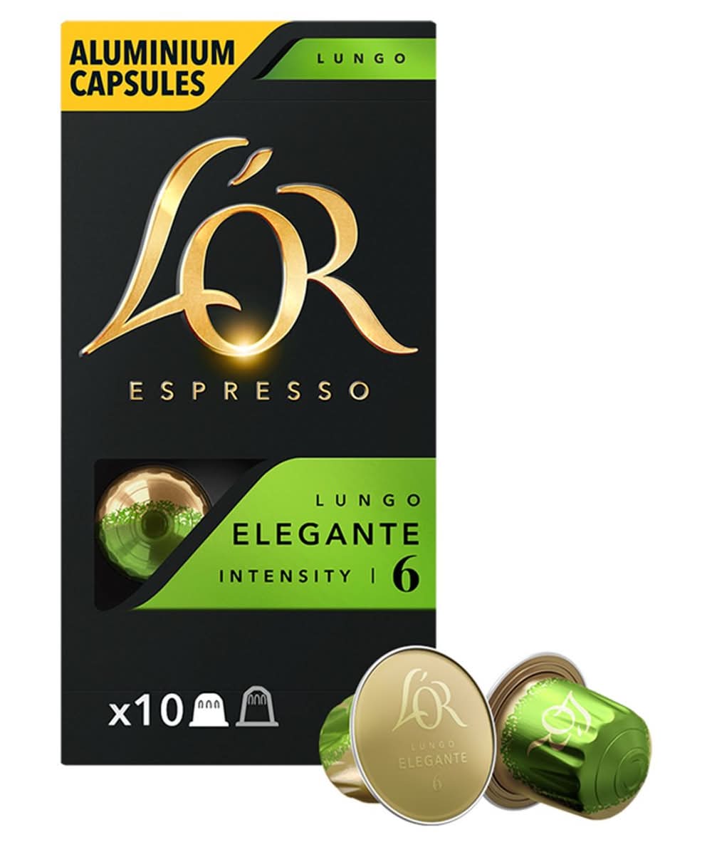 L''OR Café Capsules Lungo Elegante Intensité 6 10 pièces