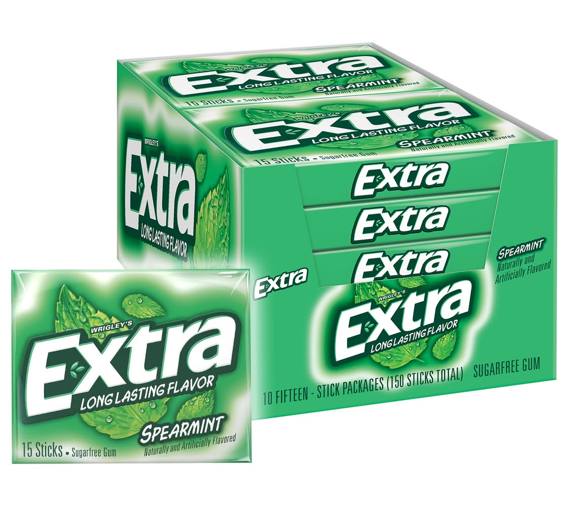 Extra Wrigley's Sugar Free Spearmint Gum (14.3 oz)