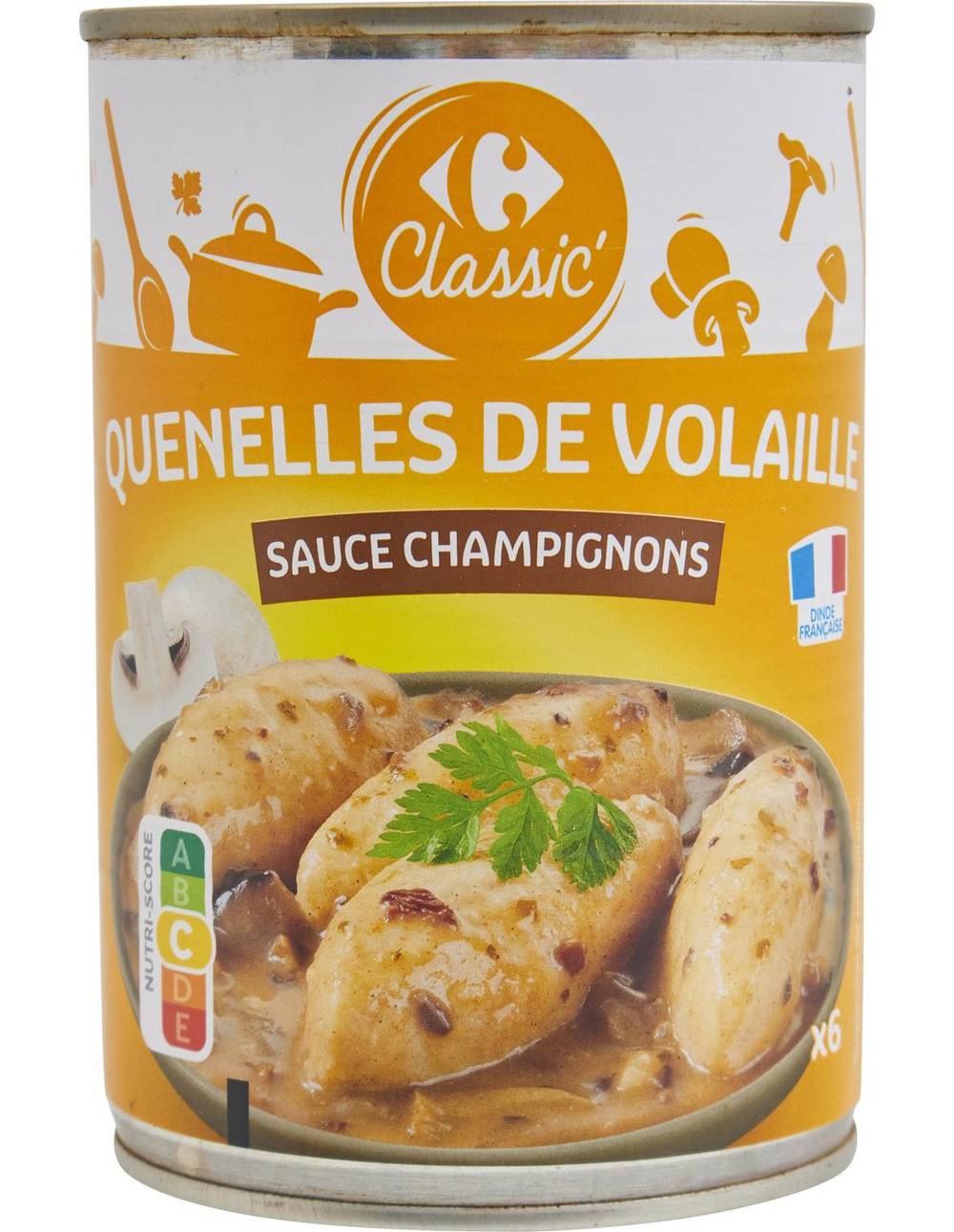 Carrefour Classic' - Quenelles de volaille sauce champignons (400g)