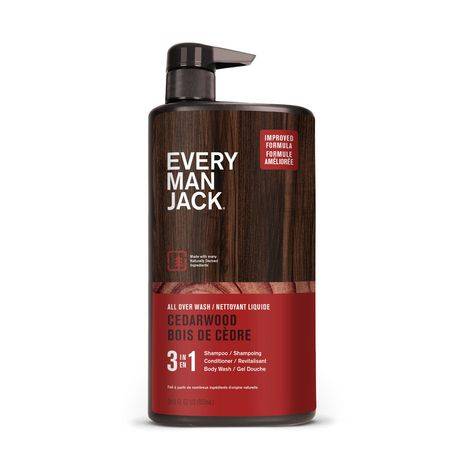 Every Man Jack 3 In1 All Over Wash Shampoo, Cedarwood