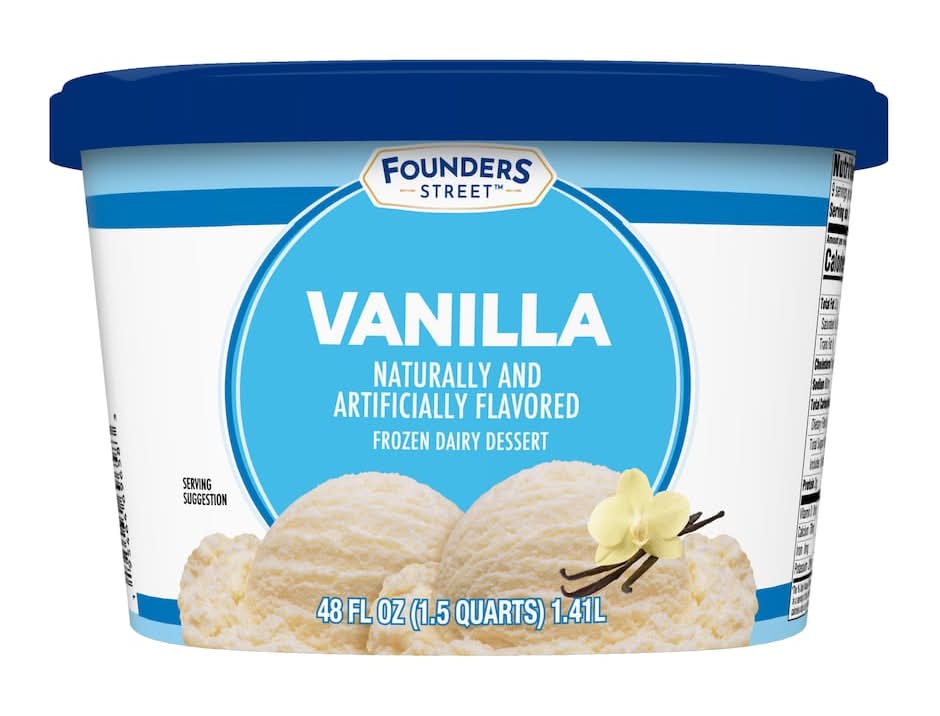 Founder's street Vanilla Flavor Frozen Dairy Dessert, 1-ct.