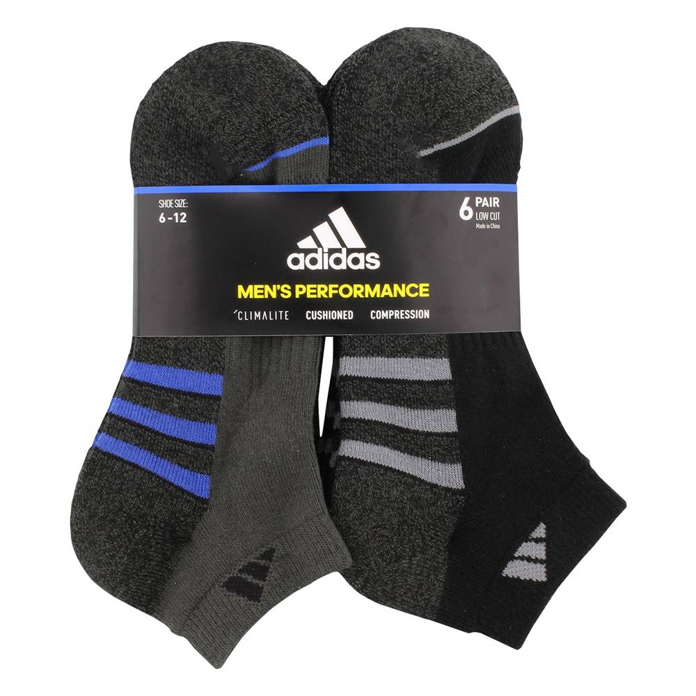 Adidas Men's Low Cut Sock, 6-pair, Assorted Colors