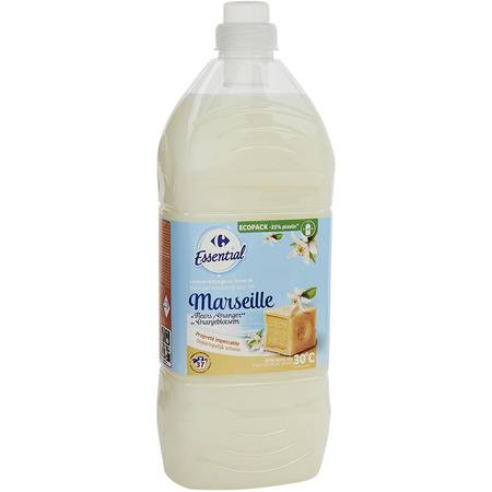 Lessive liquide savon de Marseille Carrefour Essential - le bidon de 1,85L