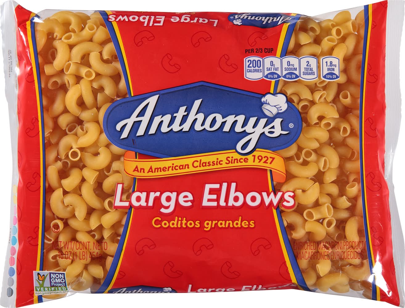 Anthony's Large Elbows Pasta (16 oz)