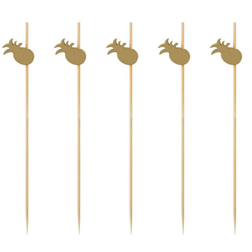 Party City Pineapple Cocktail Picks (gold)