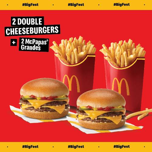 2 Cheeseburgers + 2 McPapas Grandes