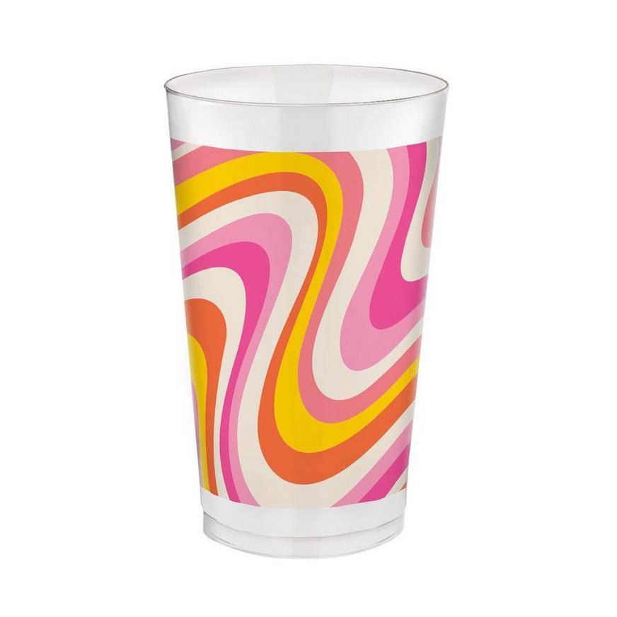 Throwback Summer Plastic Tumblers, 16oz, 10ct