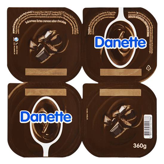 Danette sobremesa láctea cremosa sabor chocolate (360 g)