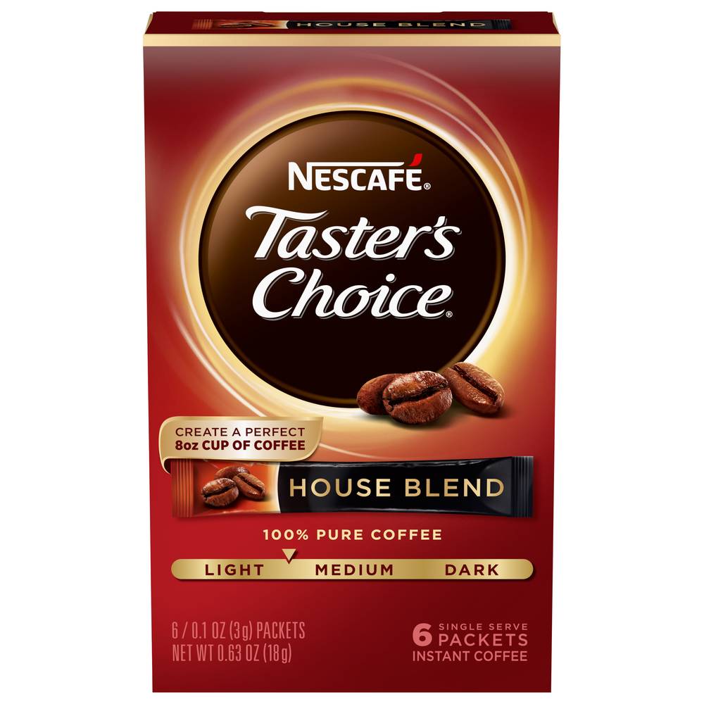 Nescafé Taster's Choice Instant Coffee, House Blend (6 ct)