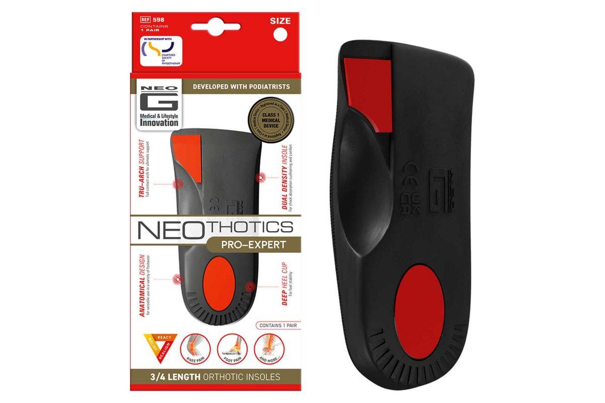 Neo G NeoThotics Pro-Expert 3/4 Length Orthotic Insoles S Pair - size 2.5 - 5.5