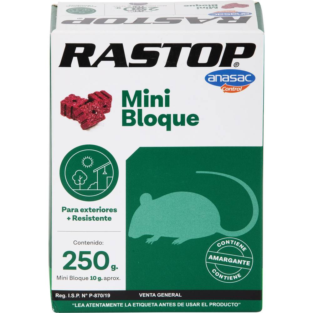 Anasac control raticida rastop (estuche 250 g)