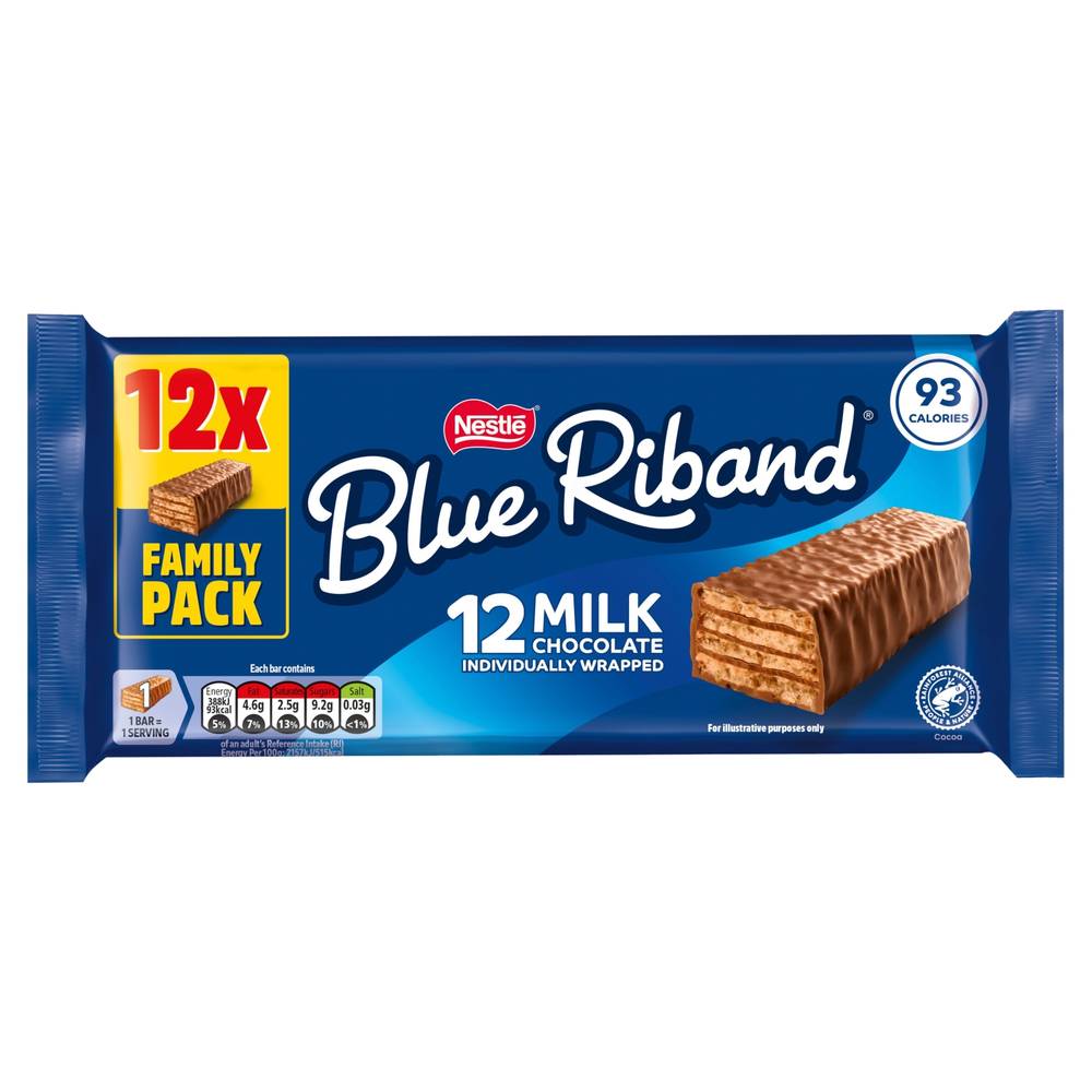 Blue Riband Milk Chocolate Wafer Biscuit Bar (12 pack)