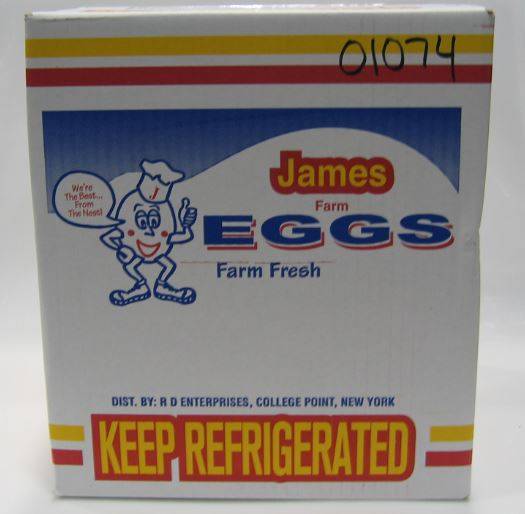 James Farm - Large Loose White Eggs - 15 Dozen (1X15|Case of 1)