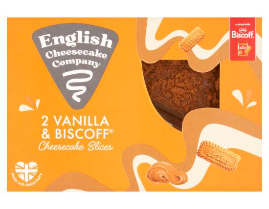 English Cheesecake Company Vanilla & Biscoff Cheesecake Slices (2 pack)