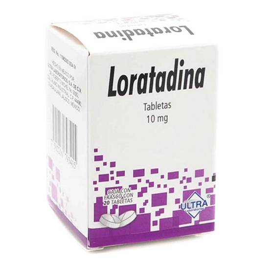 Ultra laboratorios loratadina tabletas 10 mg (20 piezas)