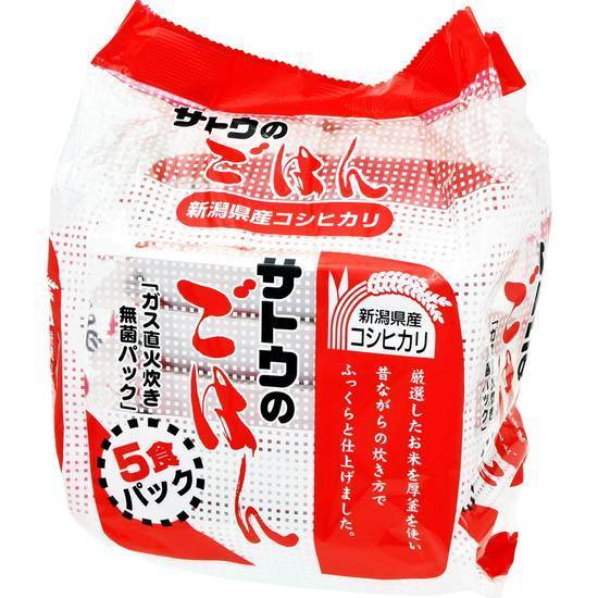 佐藤食品工業 サトウ新潟産コシヒカリ5P 1000g