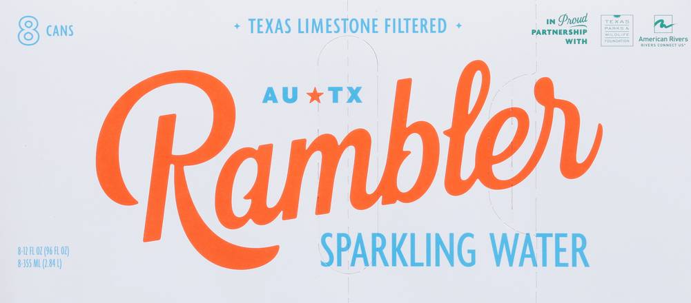 Rambler Sparkling Water (8 pack, 12 fl oz)