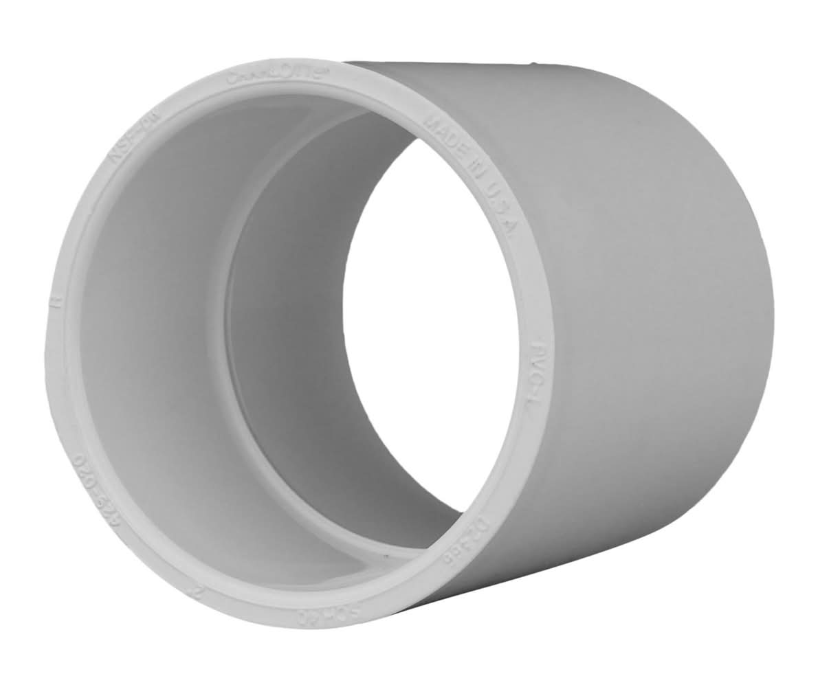 Charlotte Pipe Schedule 40 2 In. Slip X 2 In. D Slip Pvc Coupling 1 Pk