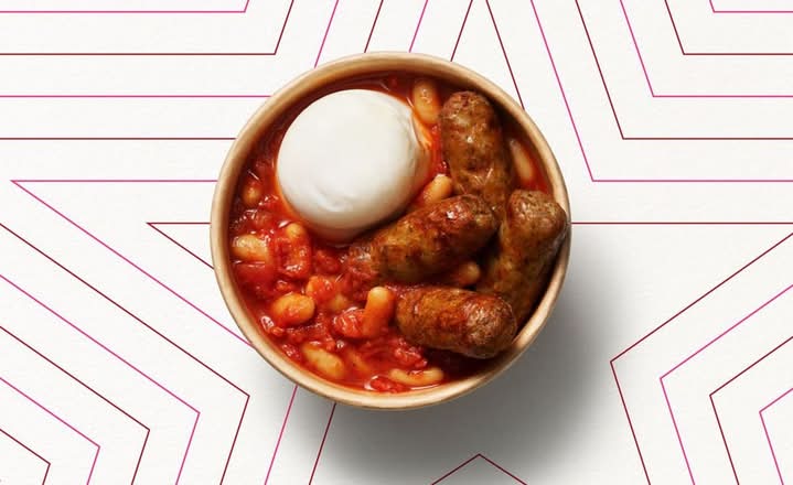 British Sausages, Beans & Egg Protein Pot