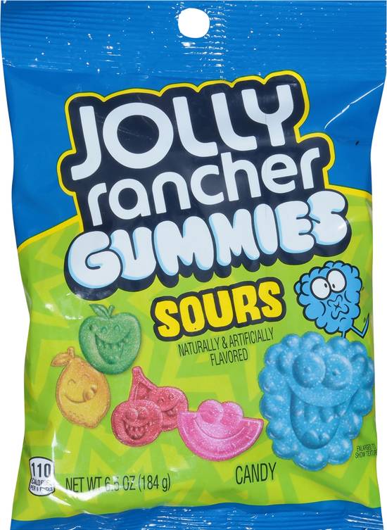 Jolly Rancher Gummies Sours Candy (green apple-blue raspberry-cherry-lemon-watermelon)