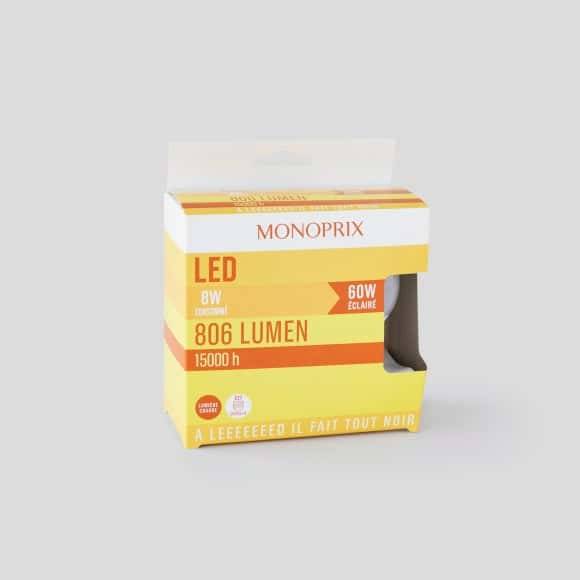 Monoprix Ampoule Led Standard 60W E27 806 Lumen Les 2 Ampoules