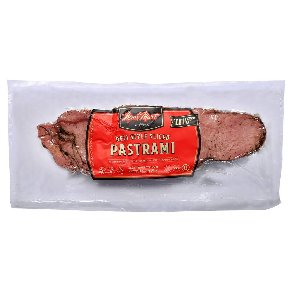 Meal Mart Glatt Kosher Sliced Pastrami, 20 oz