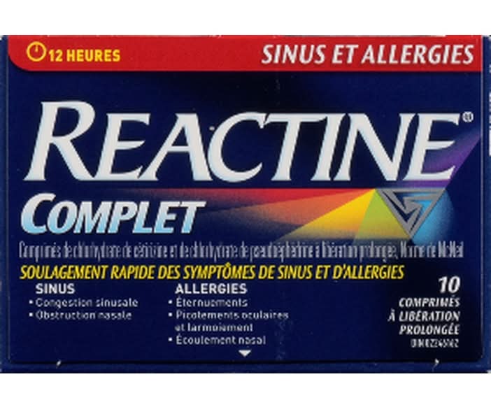 Reactine Complete Sinus + Allergy Relief Extended Release Tablets (10 ct)