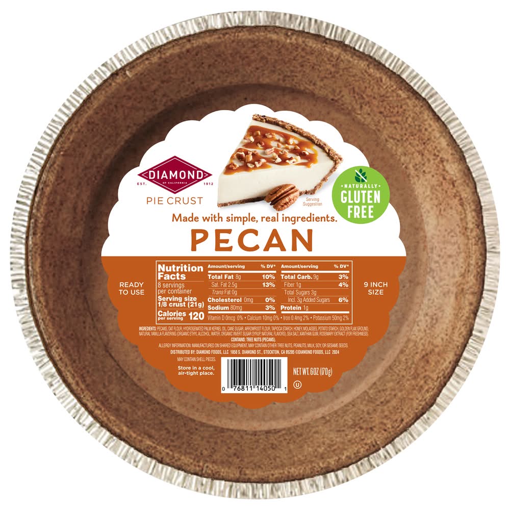 Diamond of California Sweet or Savory Nut Pie Crust, Pecan (6 oz)