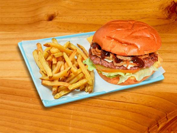 Emmy smash burger con patatas